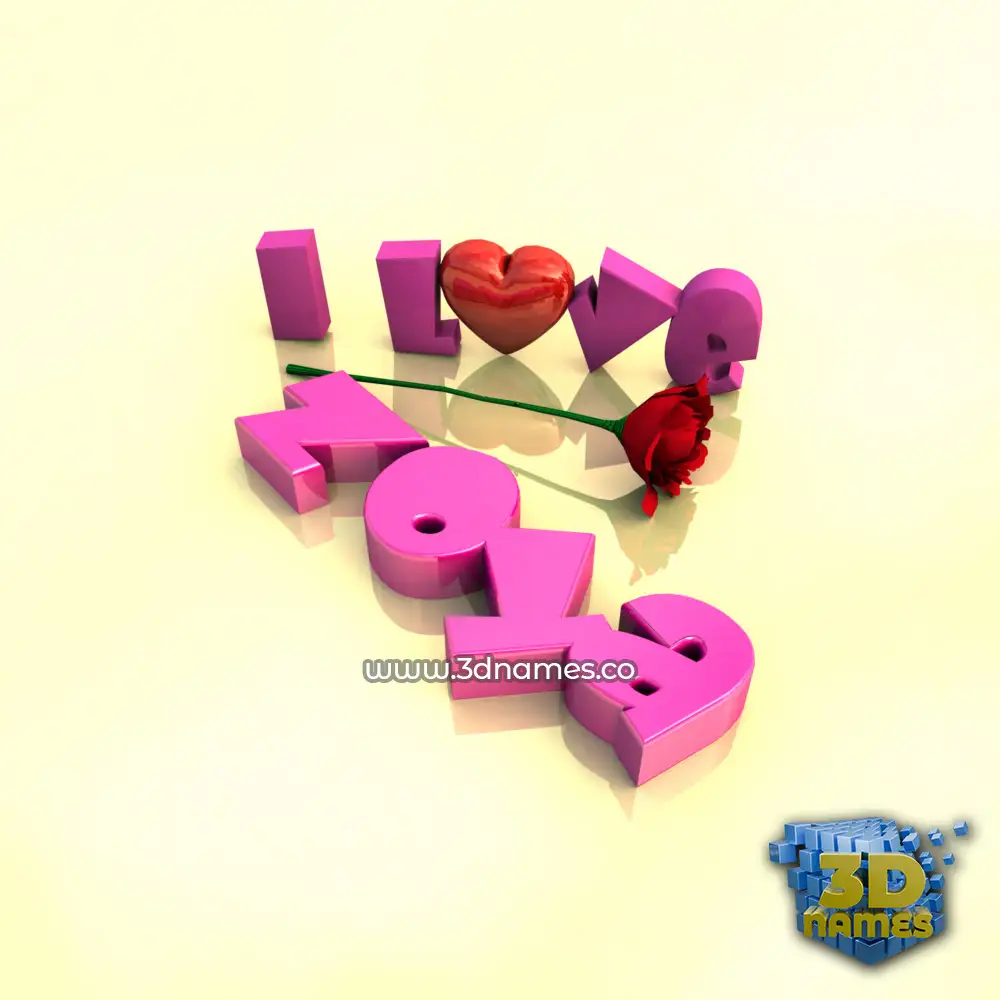 zoya in I Love ??? style - 3D name wallpaper