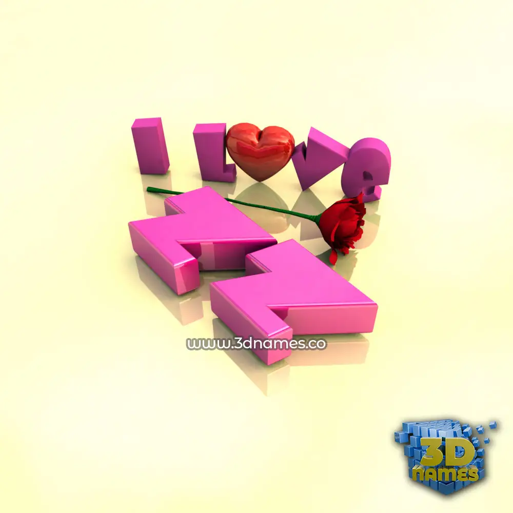 zz in I Love ??? style - 3D name wallpaper