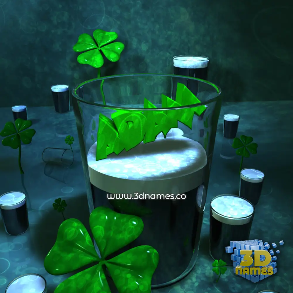 adam in Love Irish style - 3D name wallpaper