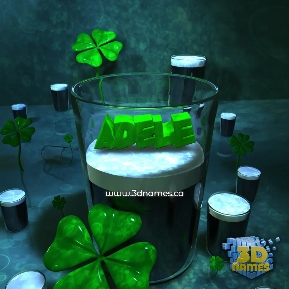 adele in Love Irish style - 3D name wallpaper