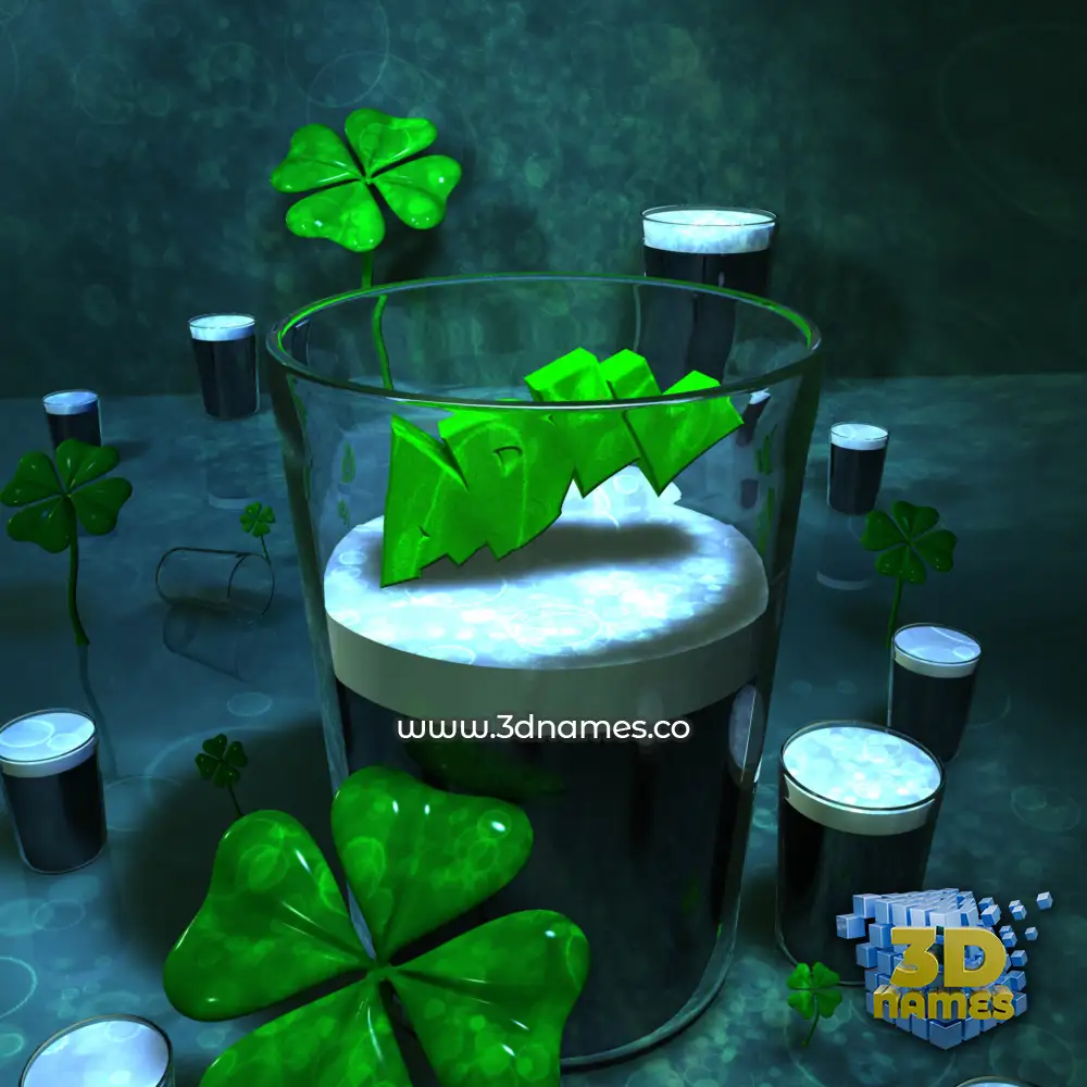 adil in Love Irish style - 3D name wallpaper