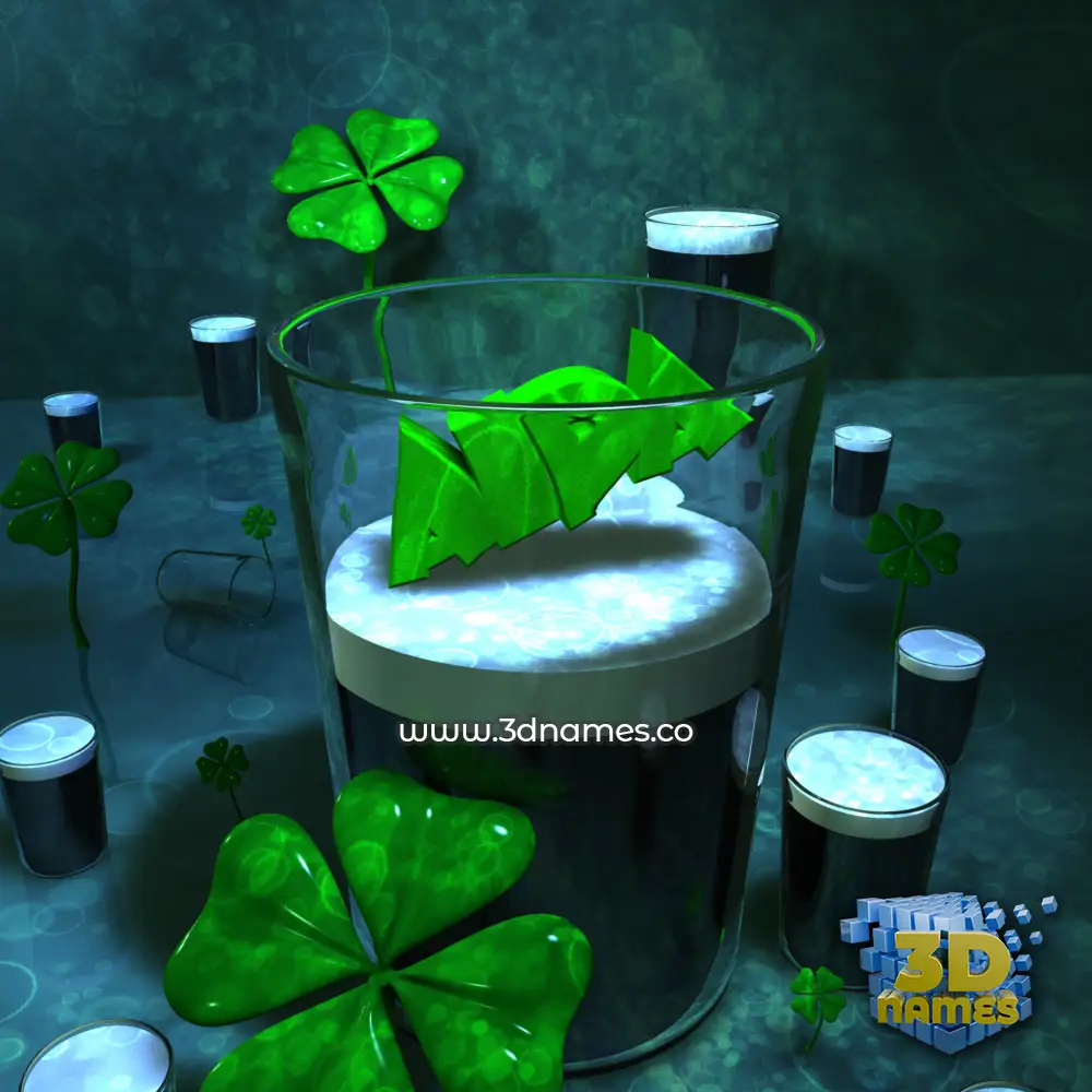 aida in Love Irish style - 3D name wallpaper