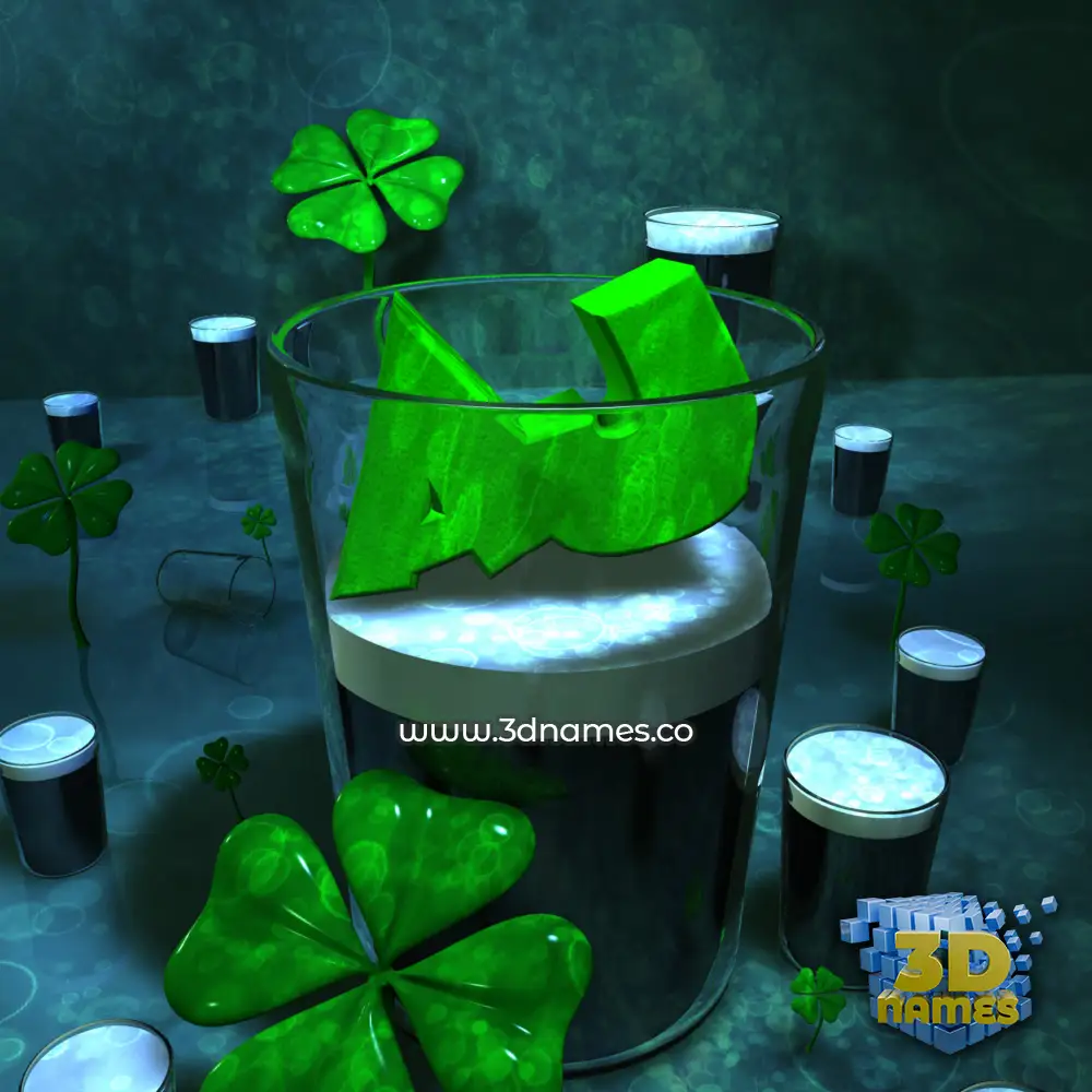 aj in Love Irish style - 3D name wallpaper