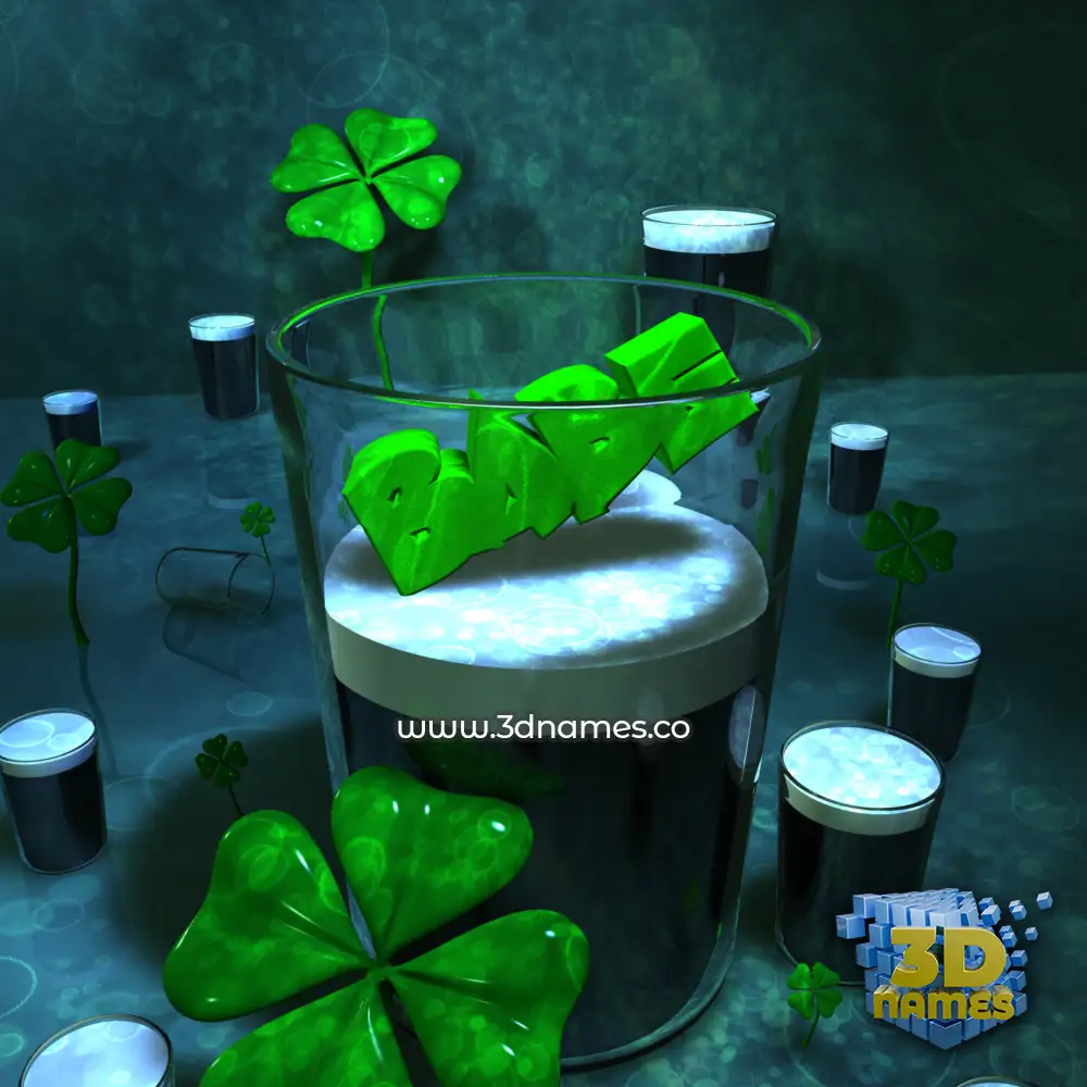 babe in Love Irish style - 3D name wallpaper