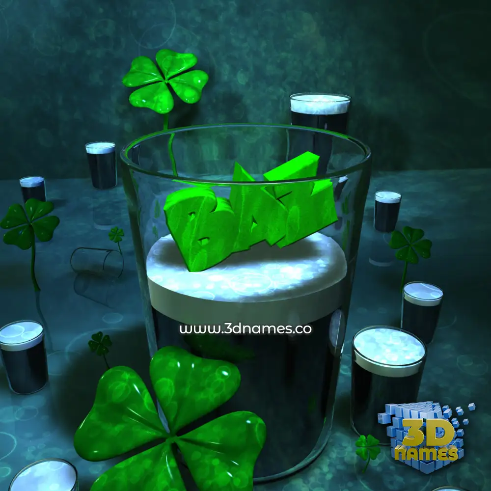 baz in Love Irish style - 3D name wallpaper
