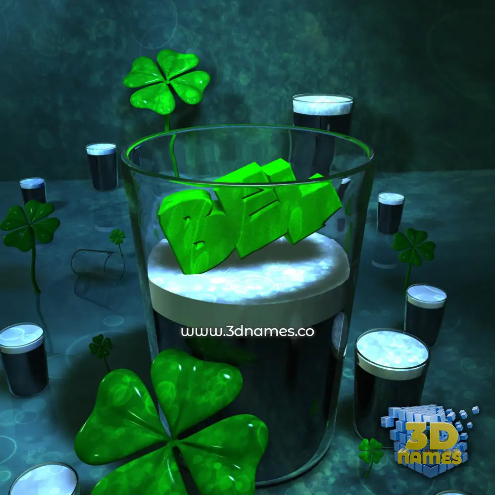 bel in Love Irish style - 3D name wallpaper