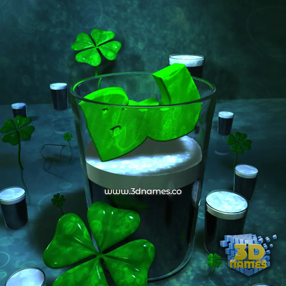 bj in Love Irish style - 3D name wallpaper