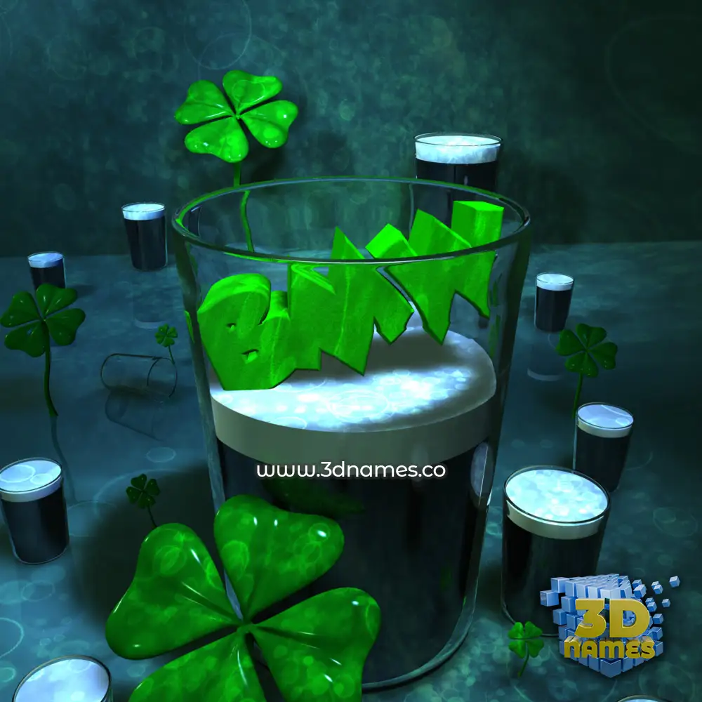bmw in Love Irish style - 3D name wallpaper