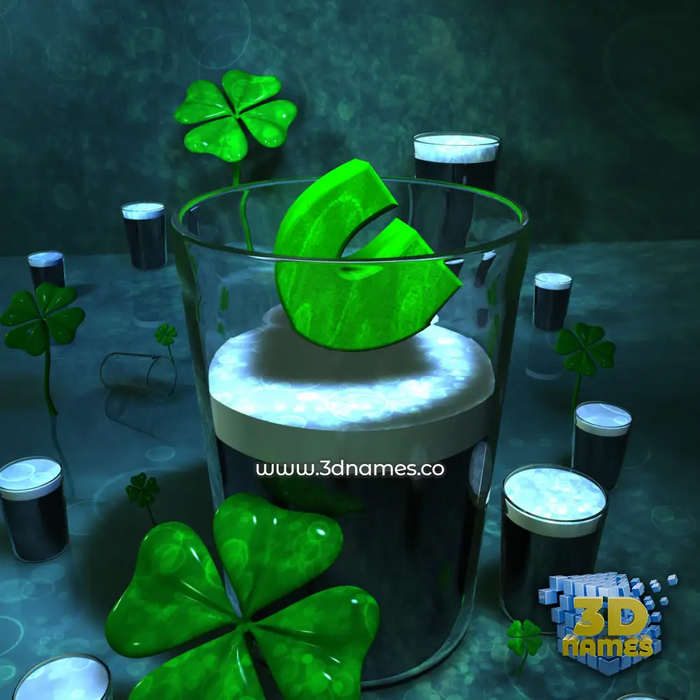 c in Love Irish style - 3D name wallpaper