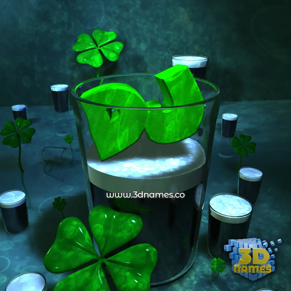 dj in Love Irish style - 3D name wallpaper
