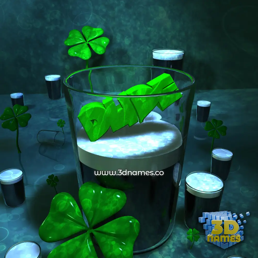 dude in Love Irish style - 3D name wallpaper