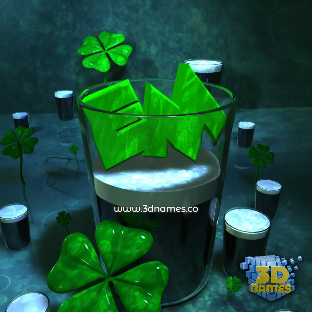 em in Love Irish style - 3D name wallpaper