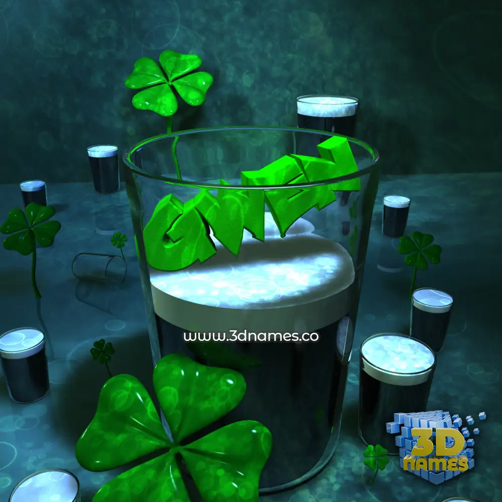 gwen in Love Irish style - 3D name wallpaper