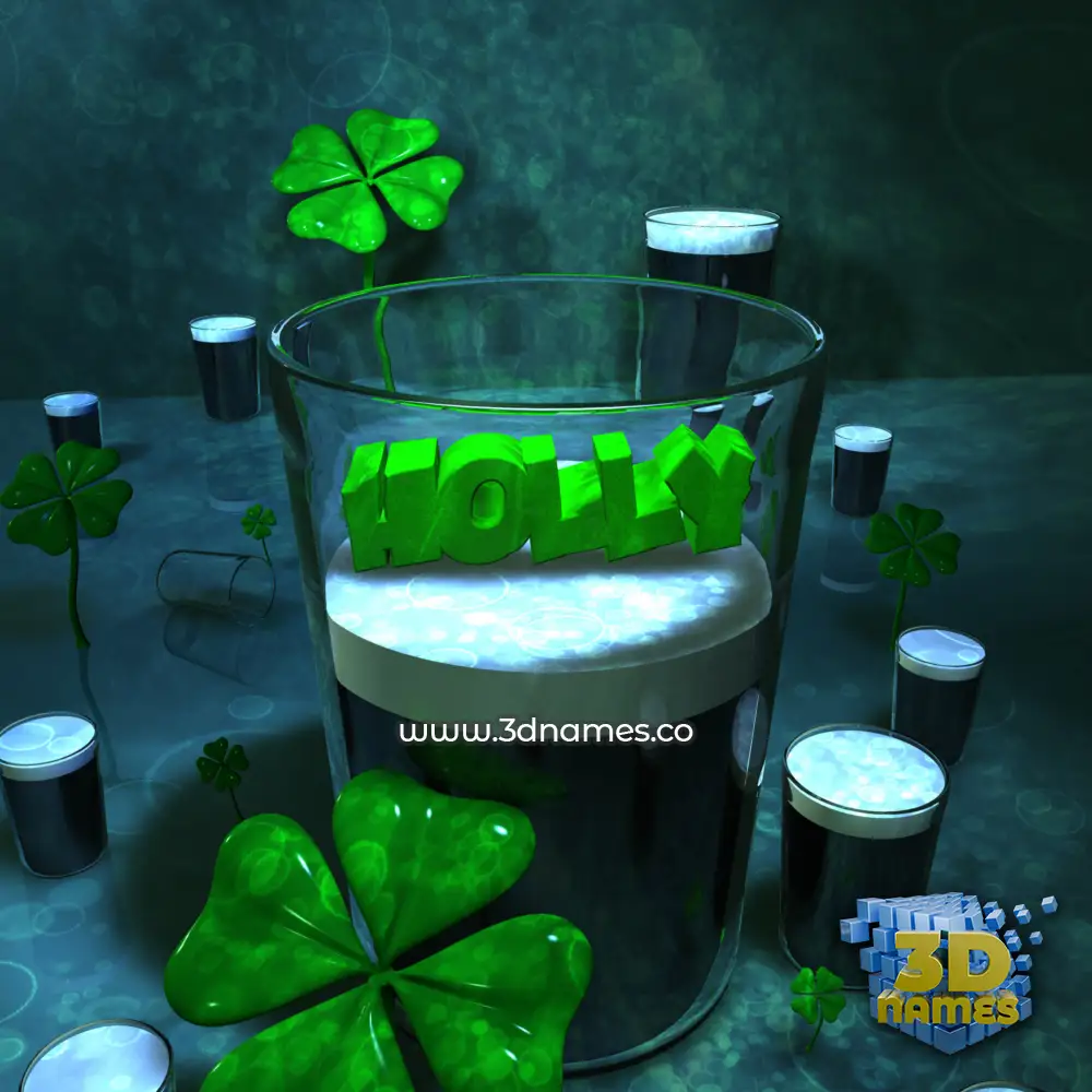 holly in Love Irish style - 3D name wallpaper
