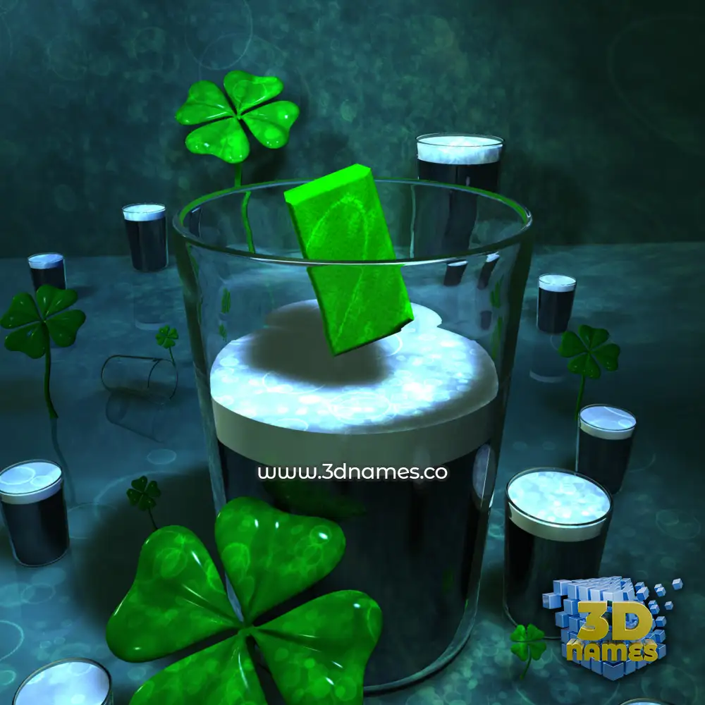 i in Love Irish style - 3D name wallpaper
