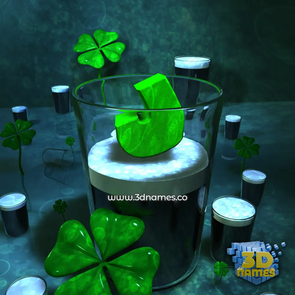 j in Love Irish style - 3D name wallpaper