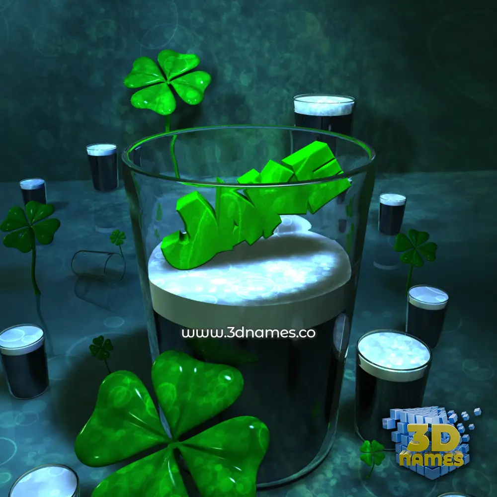 jake in Love Irish style - 3D name wallpaper