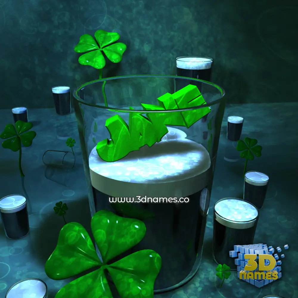 jane in Love Irish style - 3D name wallpaper