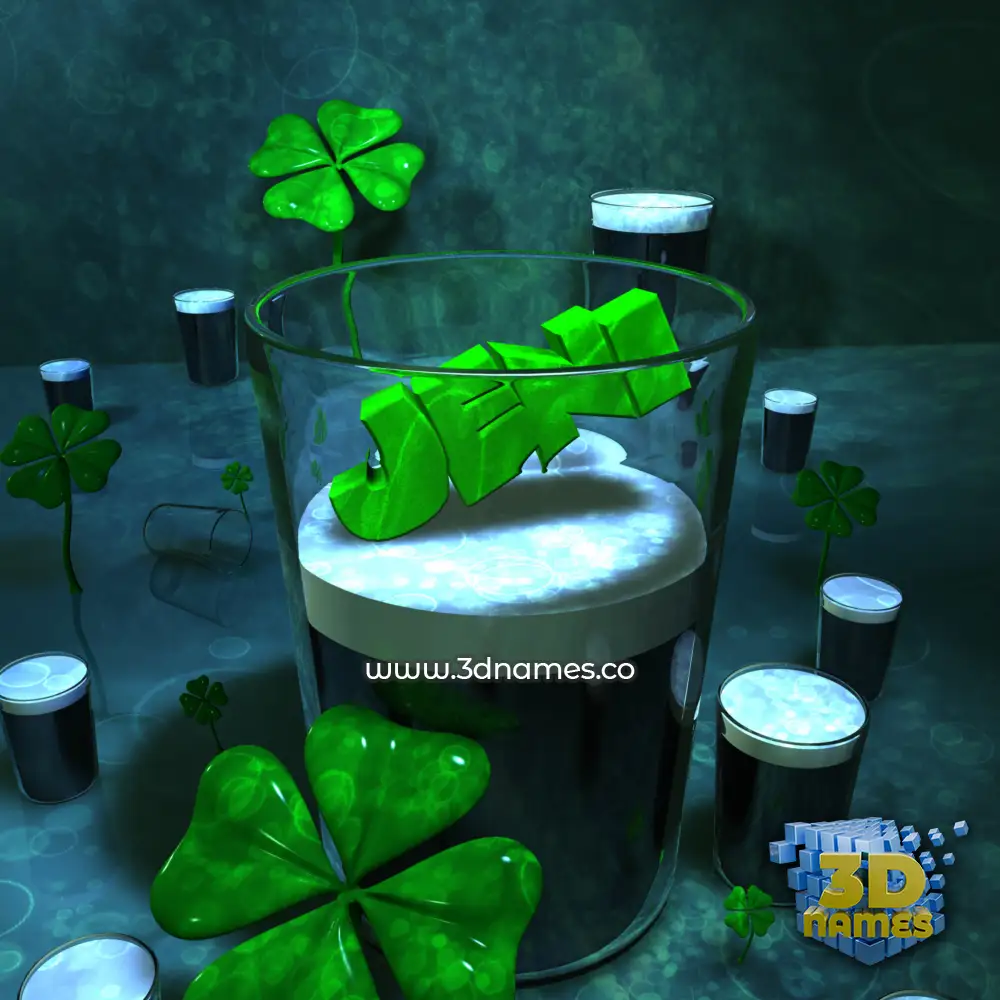 jeni in Love Irish style - 3D name wallpaper