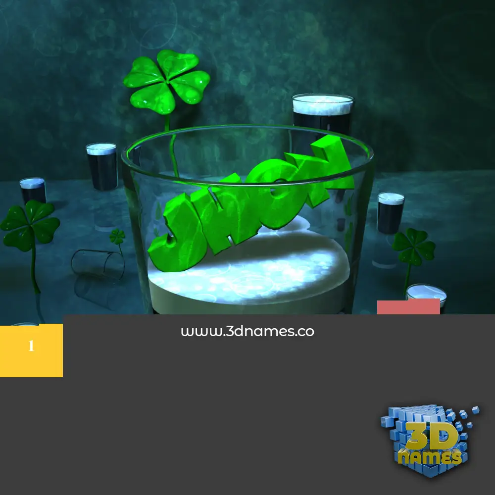 jhon in Love Irish style - 3D name wallpaper