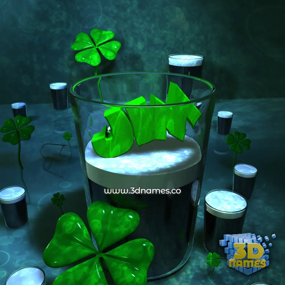 jim in Love Irish style - 3D name wallpaper