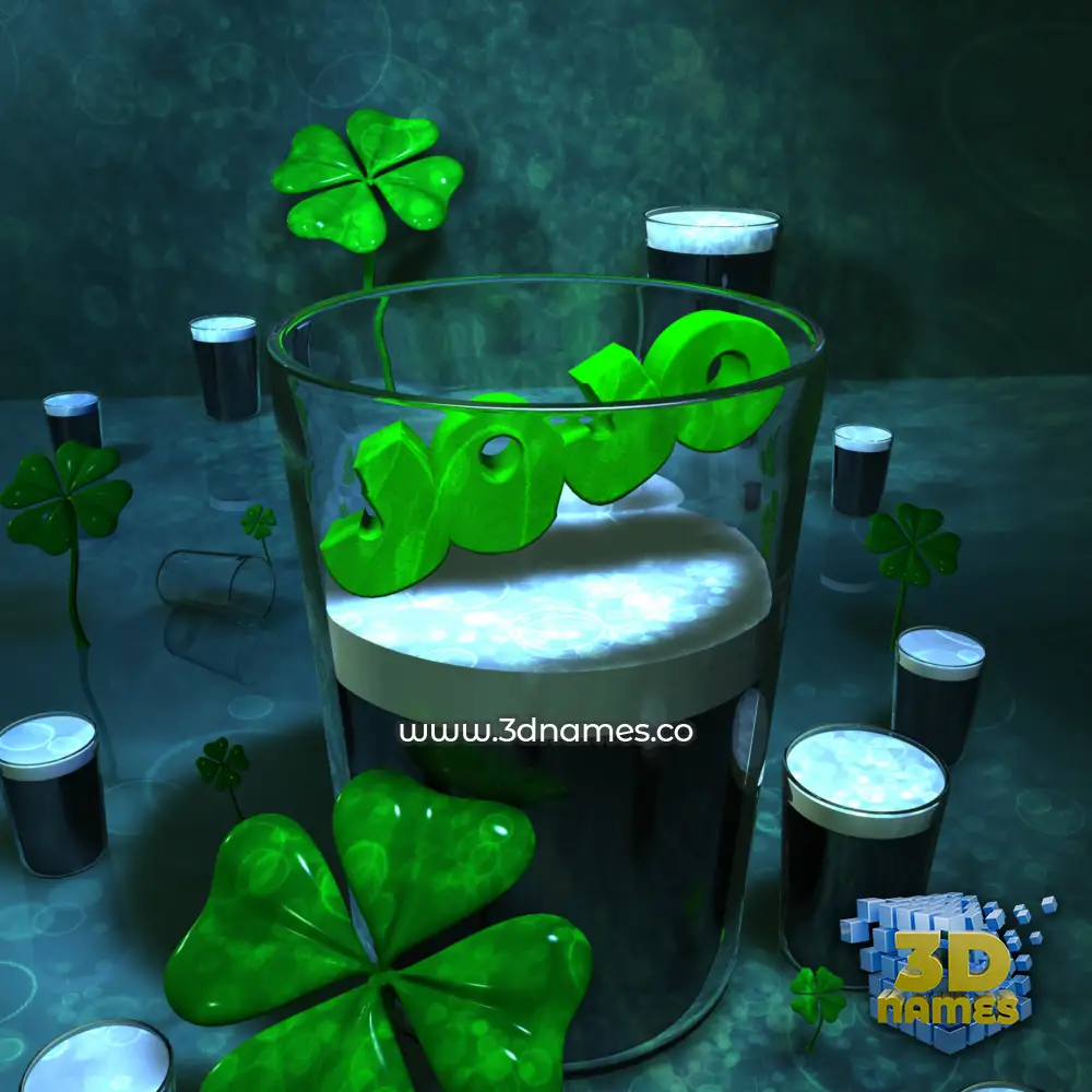 jojo in Love Irish style - 3D name wallpaper