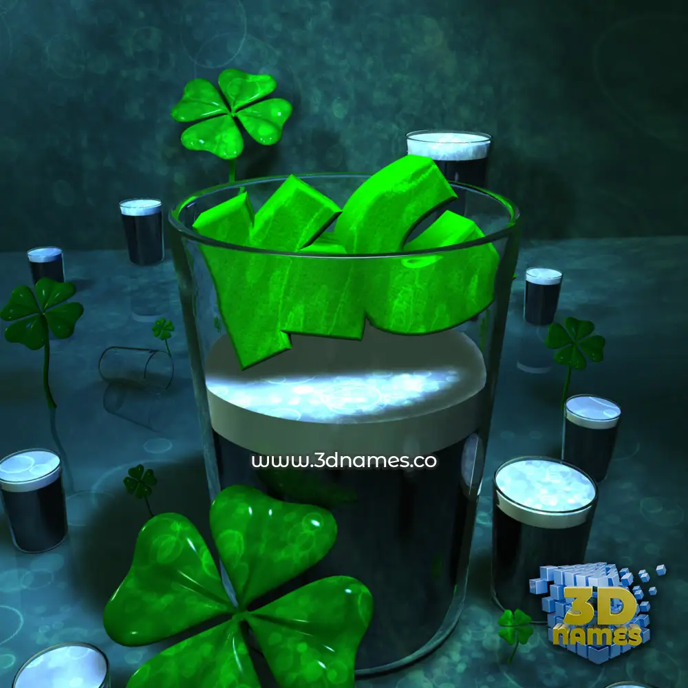 kc in Love Irish style - 3D name wallpaper