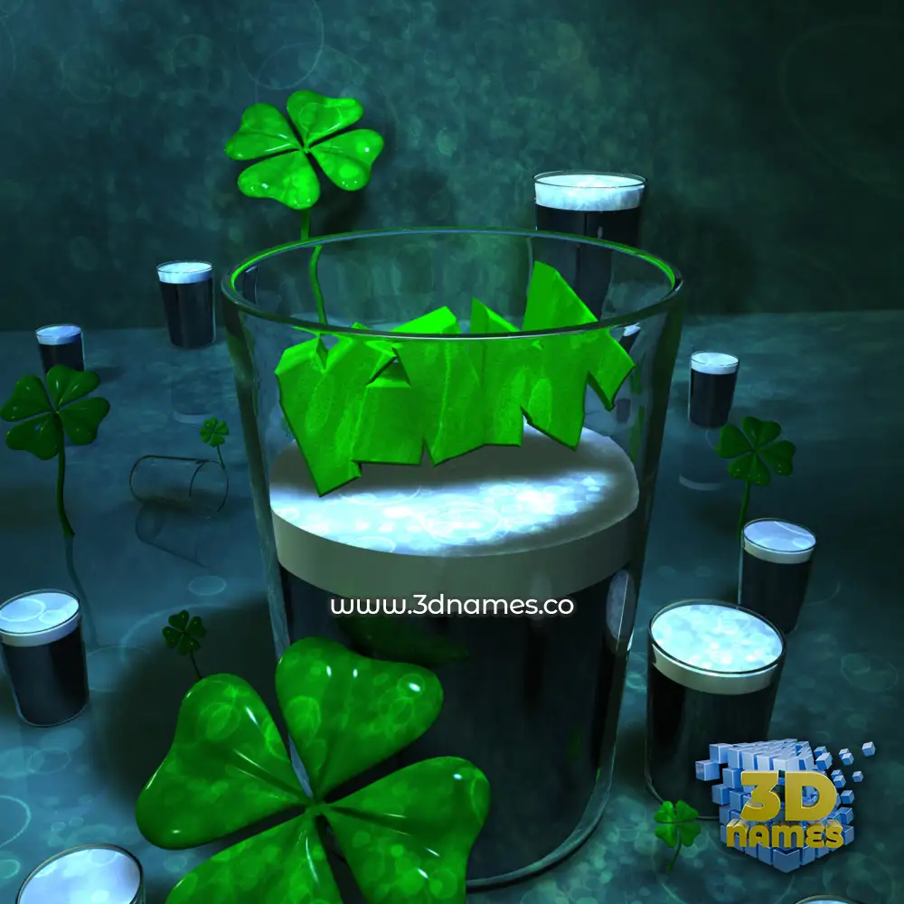 kim in Love Irish style - 3D name wallpaper