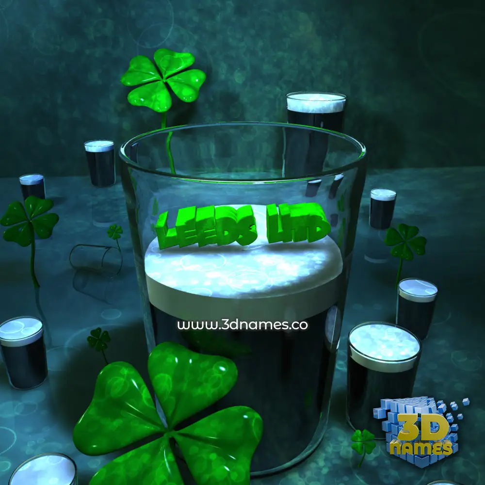 leeds utd in Love Irish style - 3D name wallpaper