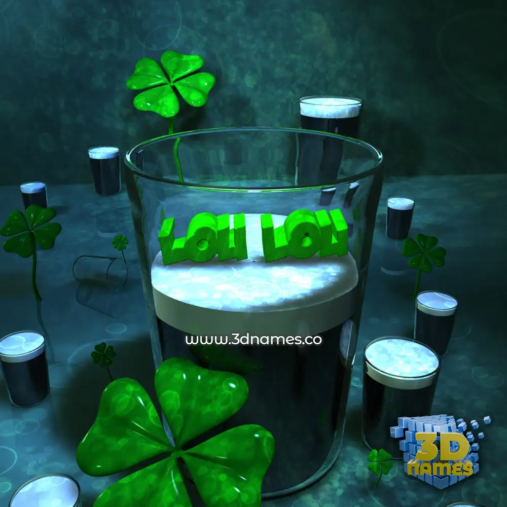 lou lou in Love Irish style - 3D name wallpaper