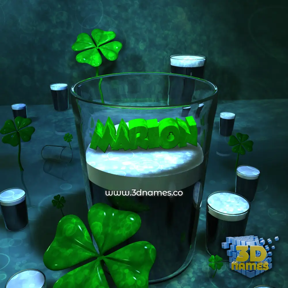 marion in Love Irish style - 3D name wallpaper