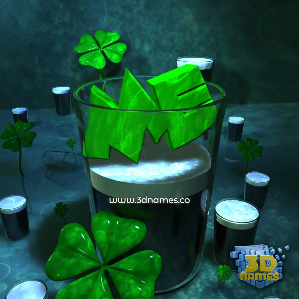 me in Love Irish style - 3D name wallpaper