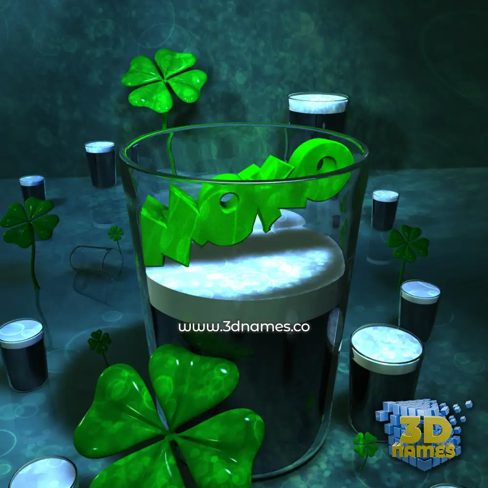 moko in Love Irish style - 3D name wallpaper
