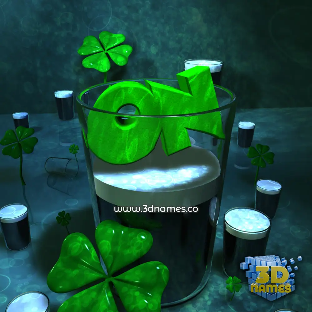 on in Love Irish style - 3D name wallpaper