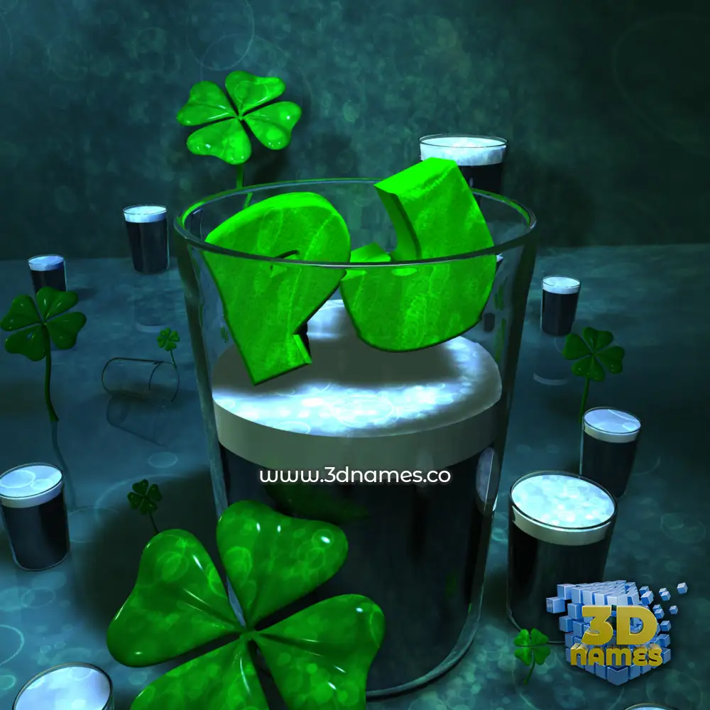 pj in Love Irish style - 3D name wallpaper
