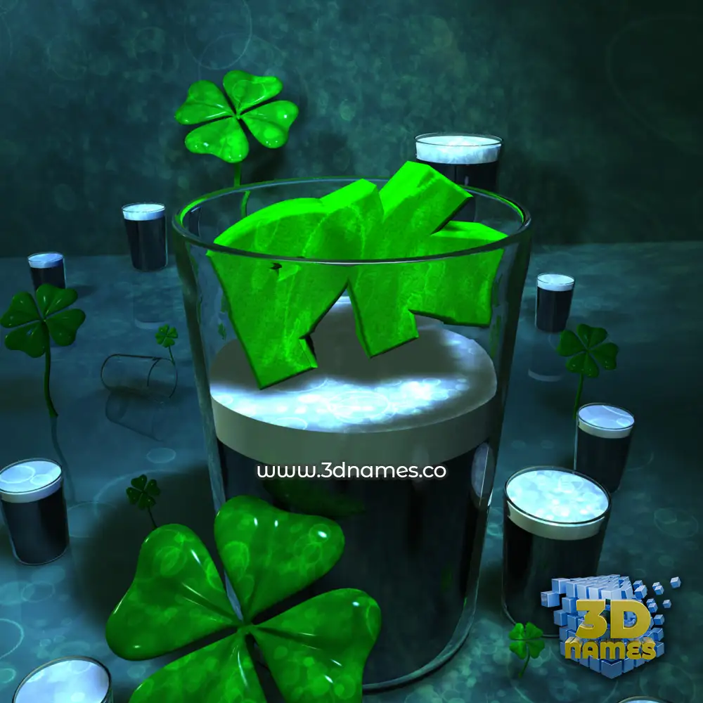 pk in Love Irish style - 3D name wallpaper