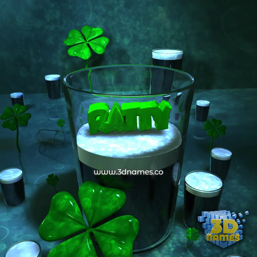 ratty in Love Irish style - 3D name wallpaper