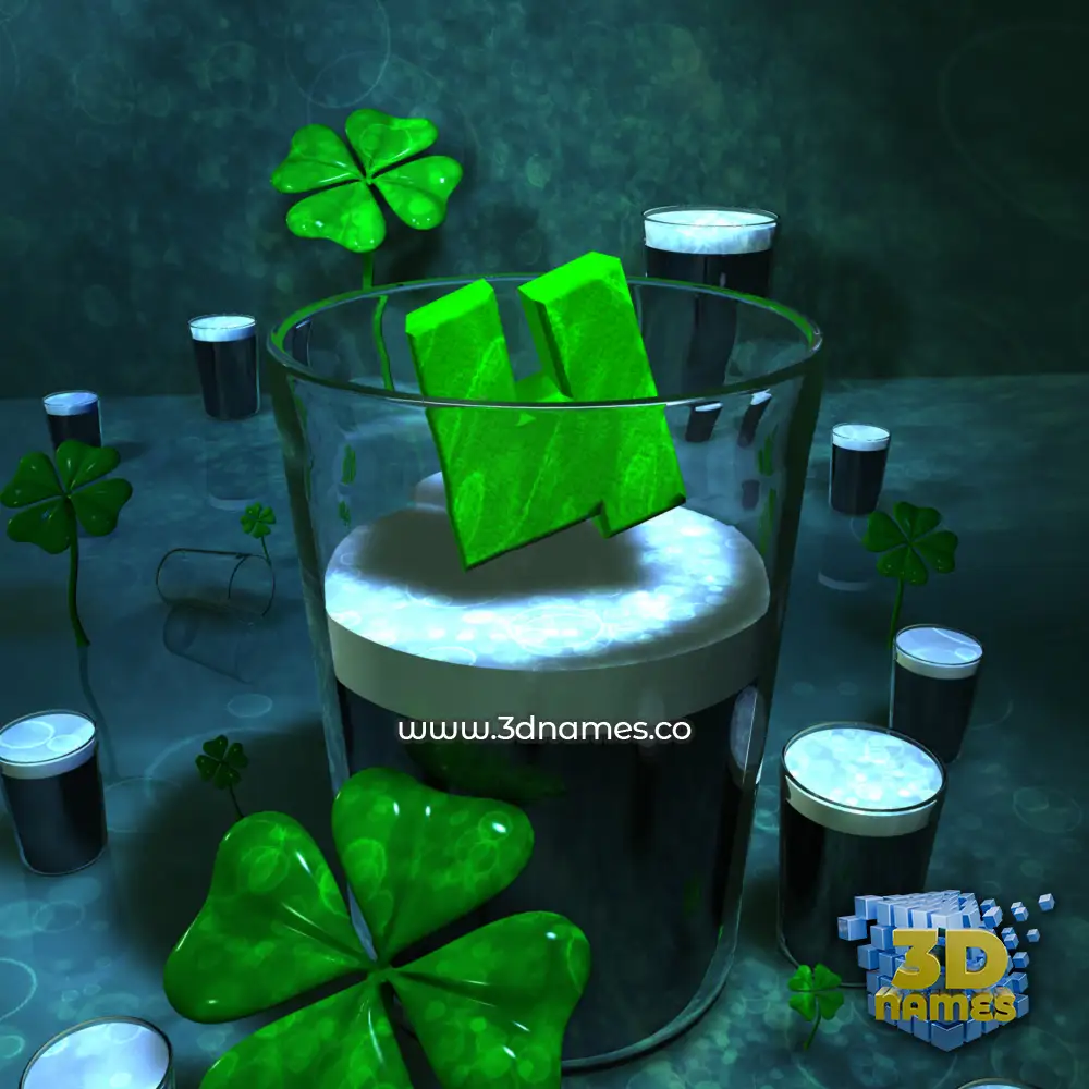 u in Love Irish style - 3D name wallpaper