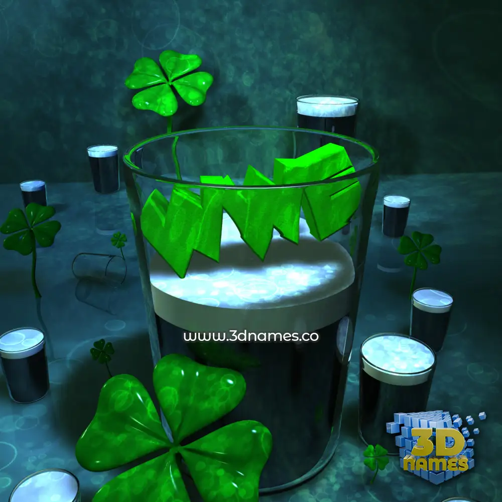 wwe in Love Irish style - 3D name wallpaper