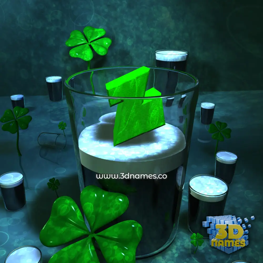 z in Love Irish style - 3D name wallpaper