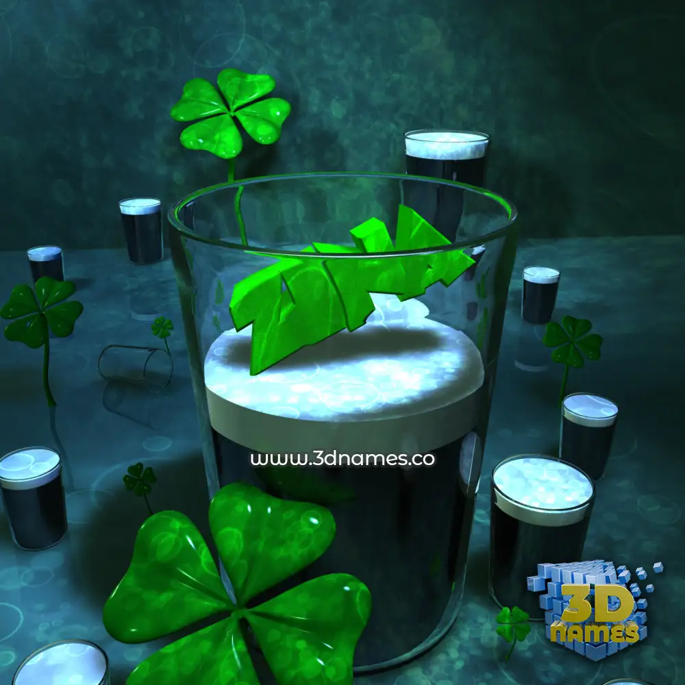 zina in Love Irish style - 3D name wallpaper
