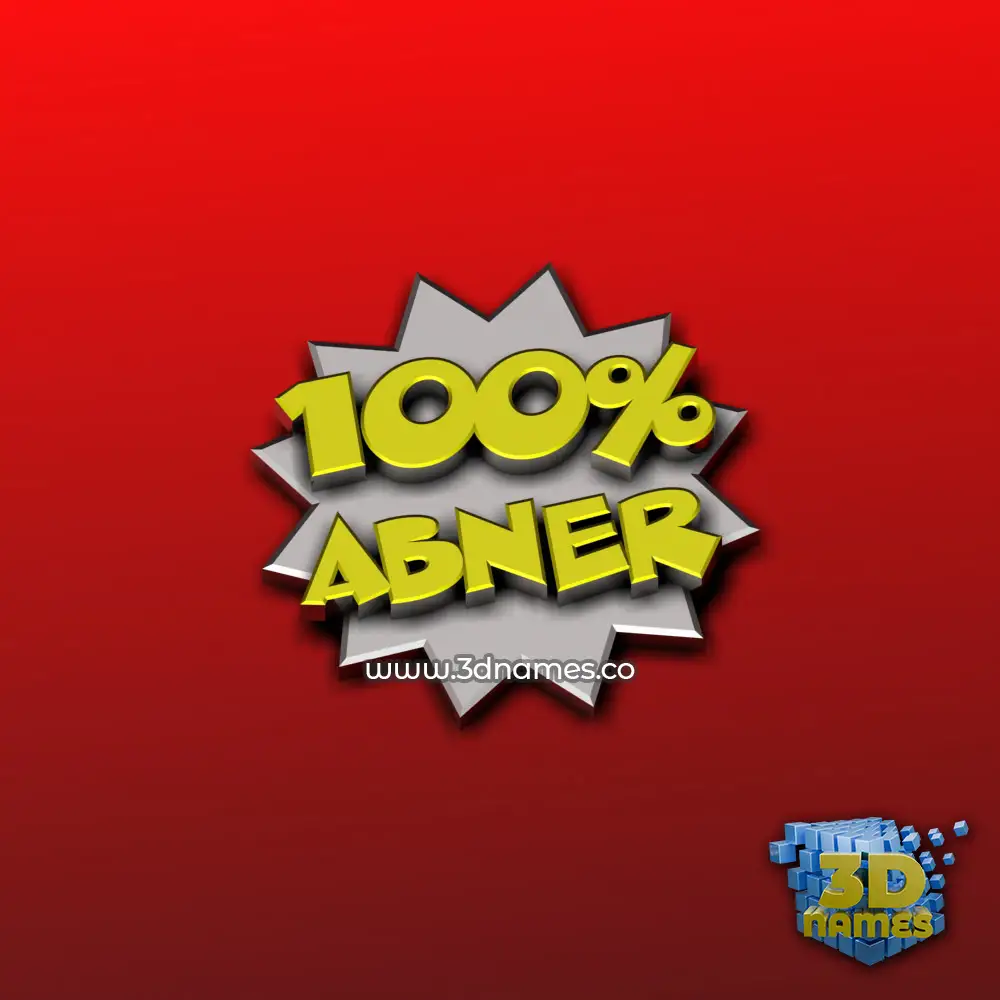 abner in 100 Percent style - 3D name wallpaper
