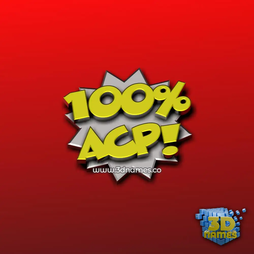 acp in 100 Percent style - 3D name wallpaper