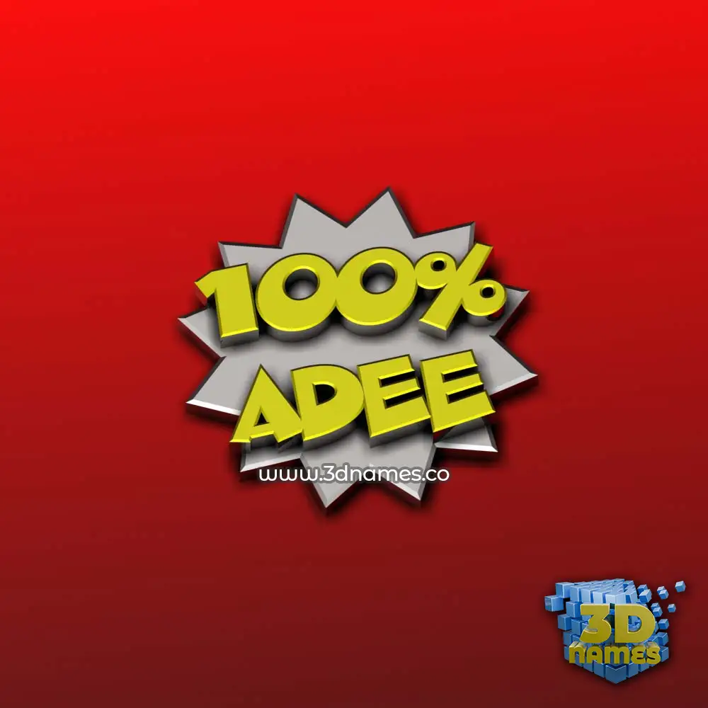 adee in 100 Percent style - 3D name wallpaper