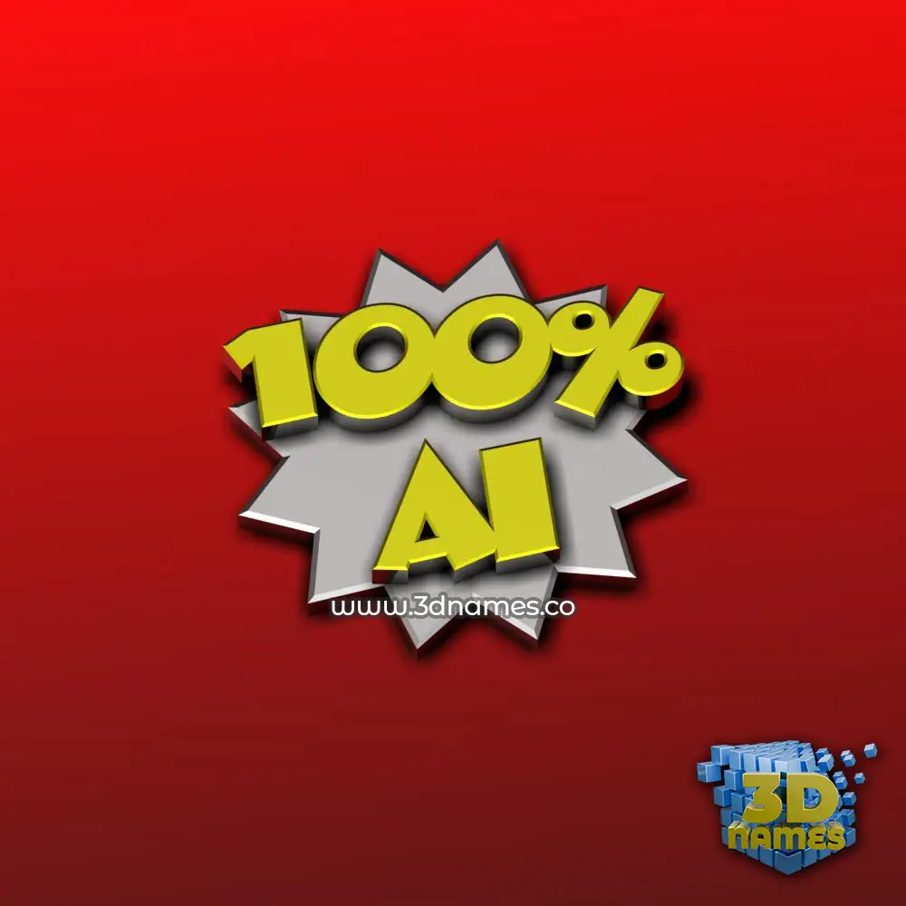 ai in 100 Percent style - 3D name wallpaper