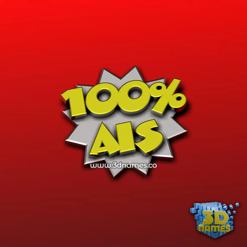 ais in 100 Percent style - 3D name wallpaper