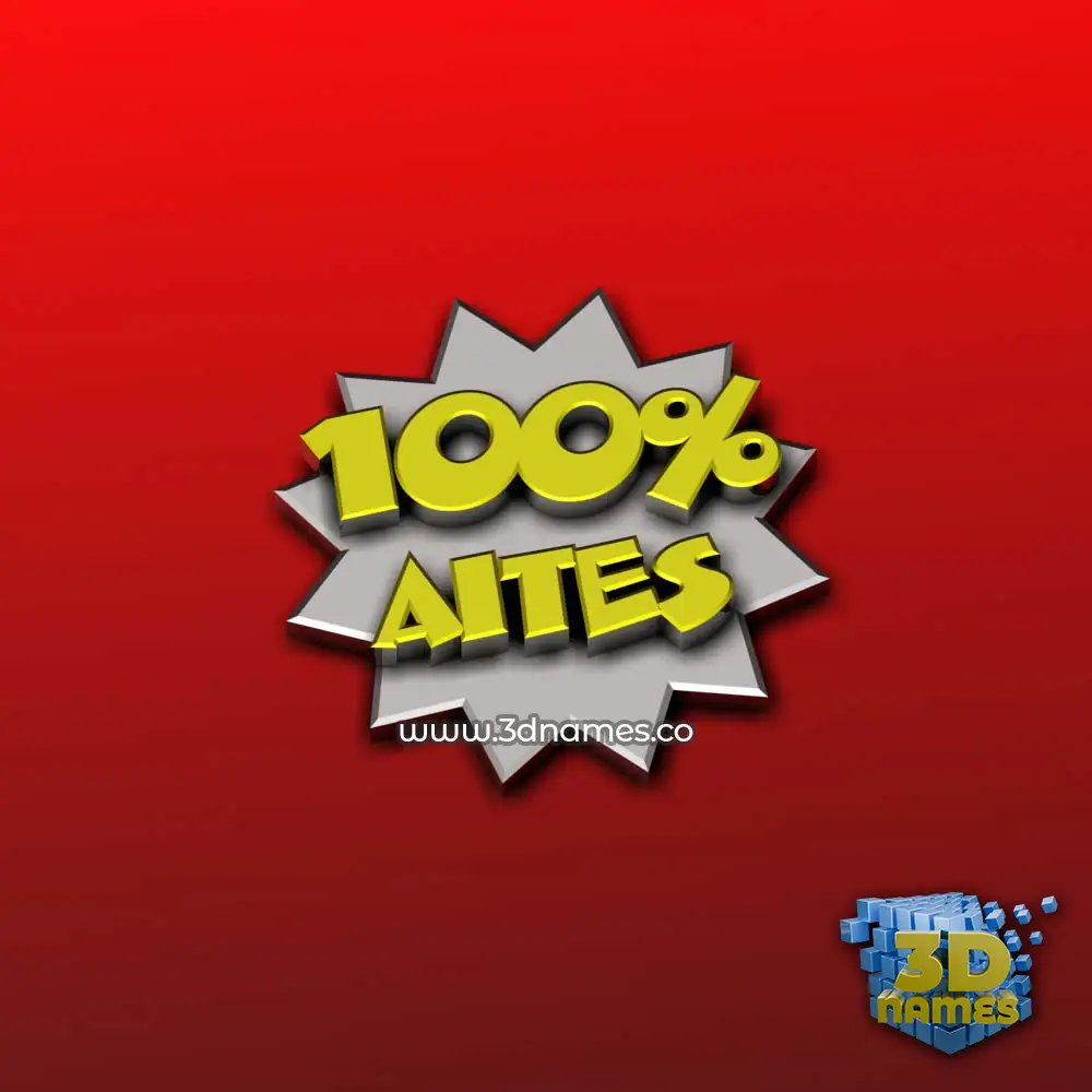 aites in 100 Percent style - 3D name wallpaper