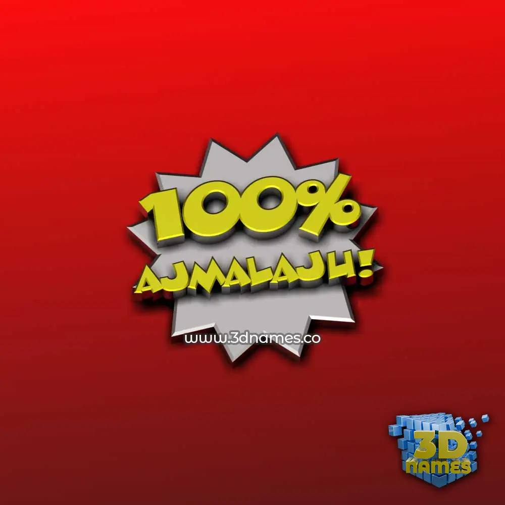 ajmalaju in 100 Percent style - 3D name wallpaper