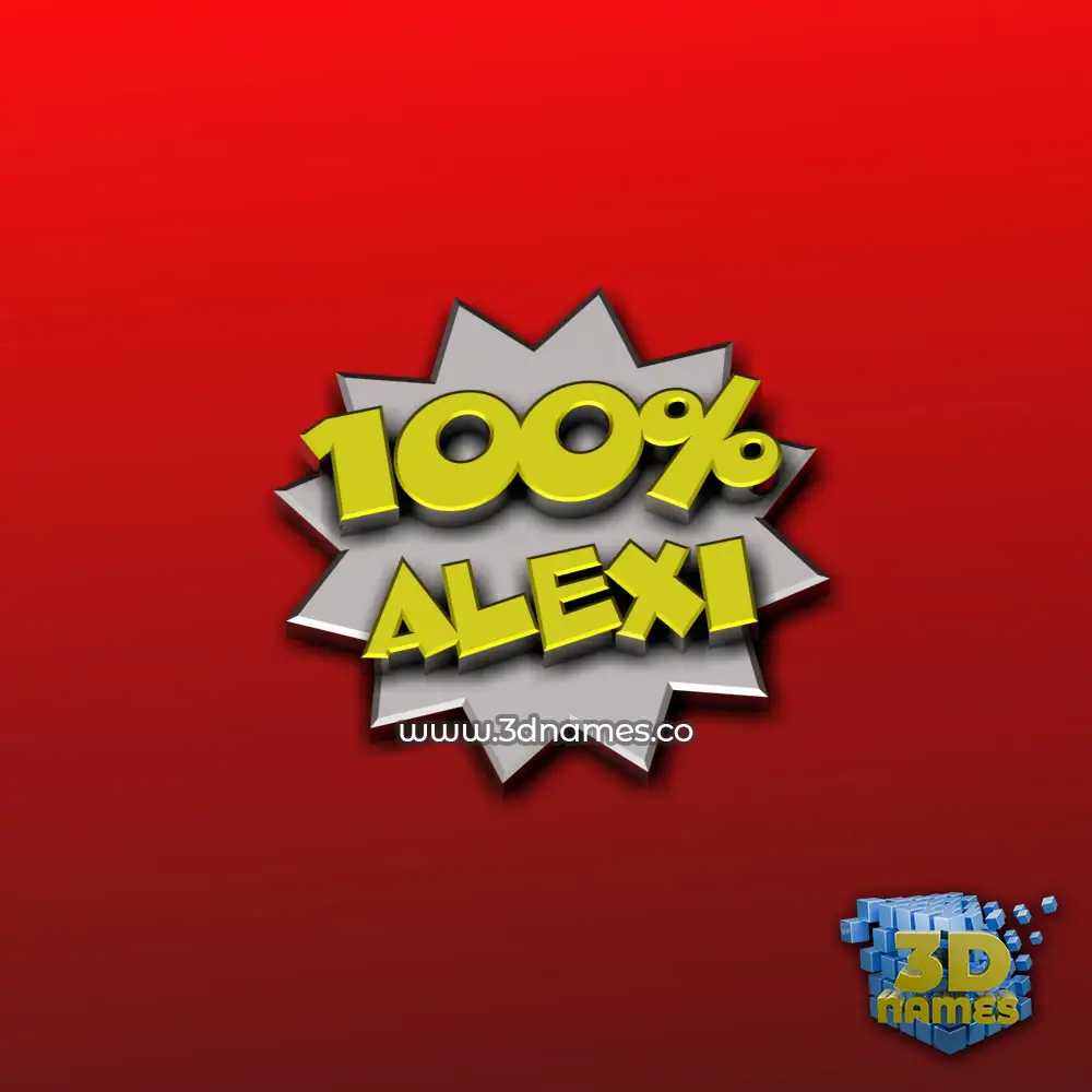 alexi in 100 Percent style - 3D name wallpaper