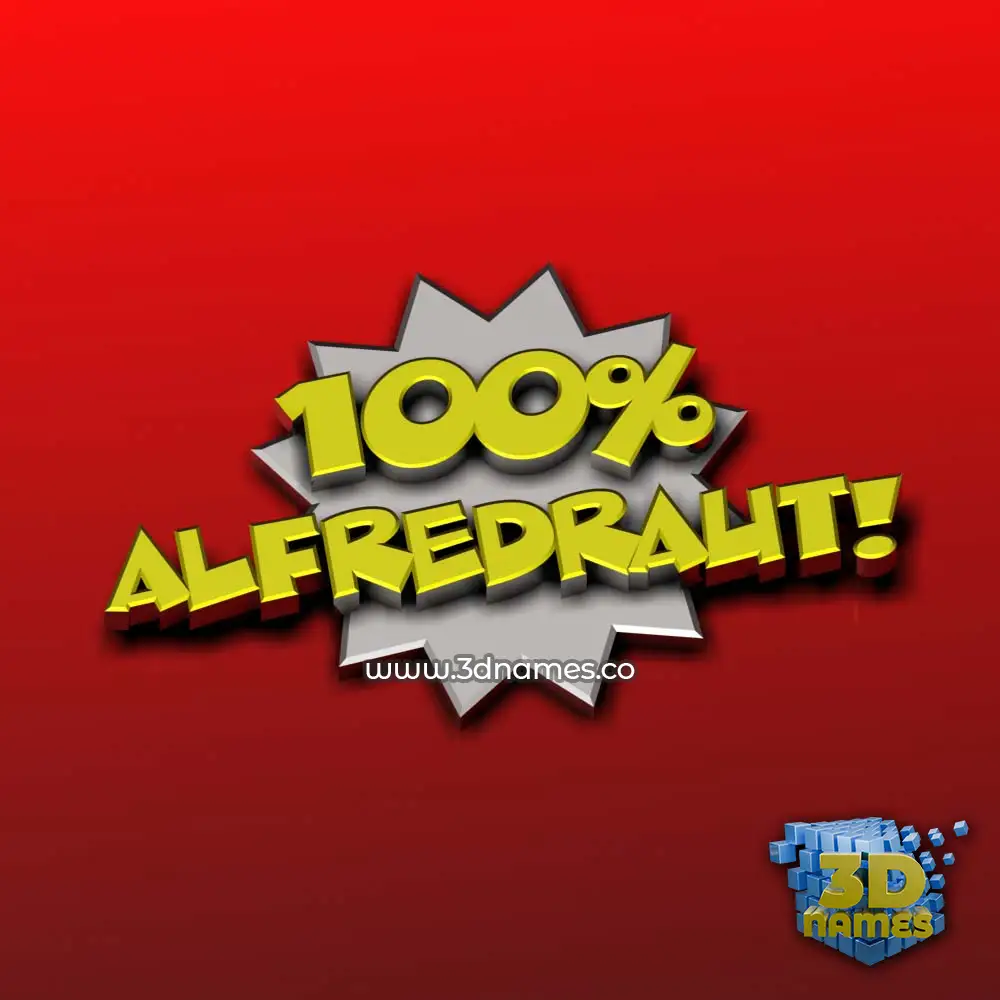 alfredraut in 100 Percent style - 3D name wallpaper